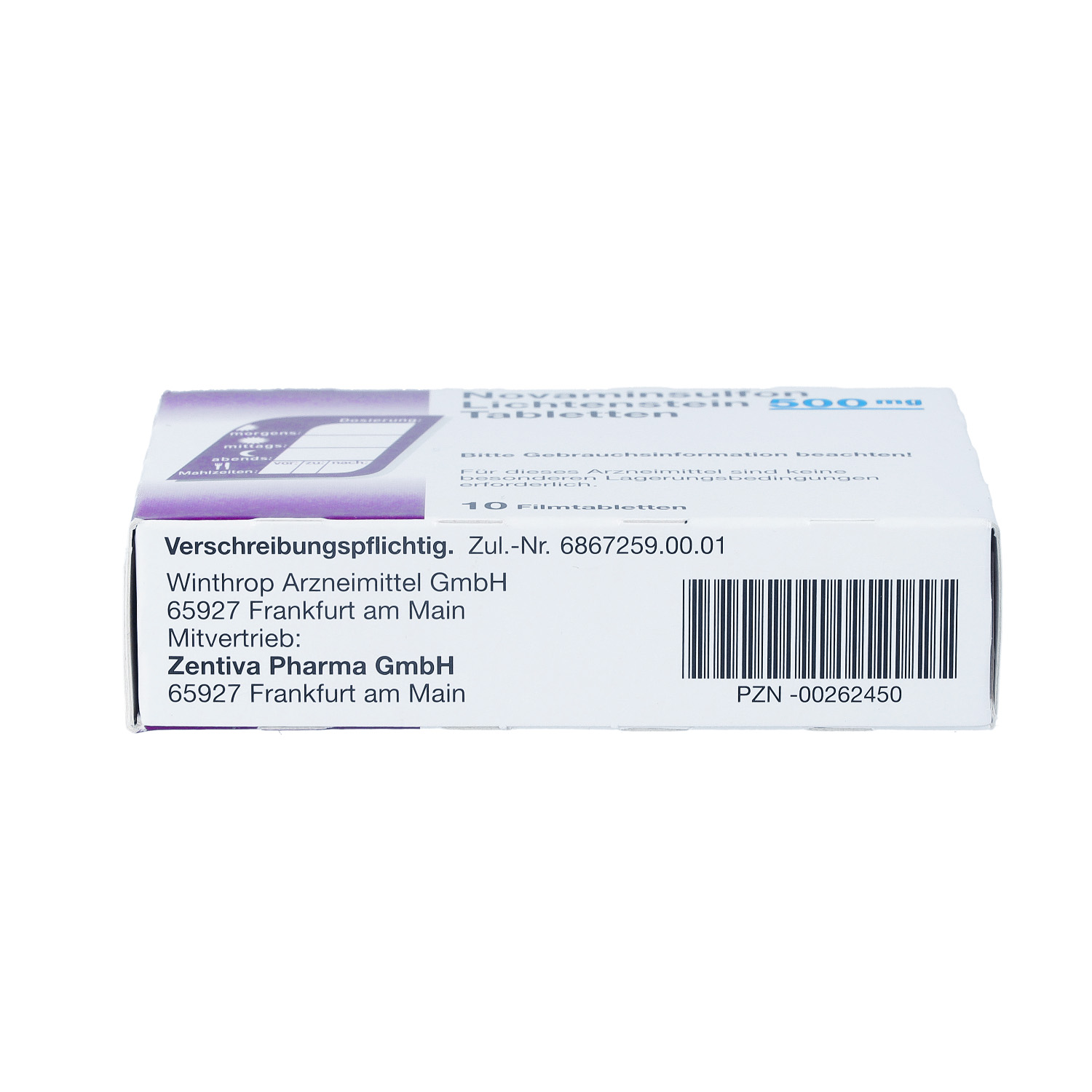 NOVAMINSULFON Lichtenstein 500 mg Filmtabletten