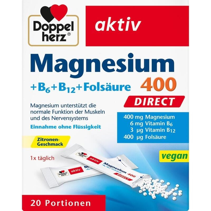 DOPPELHERZ Magnesium+B Vitamine DIRECT Pellets