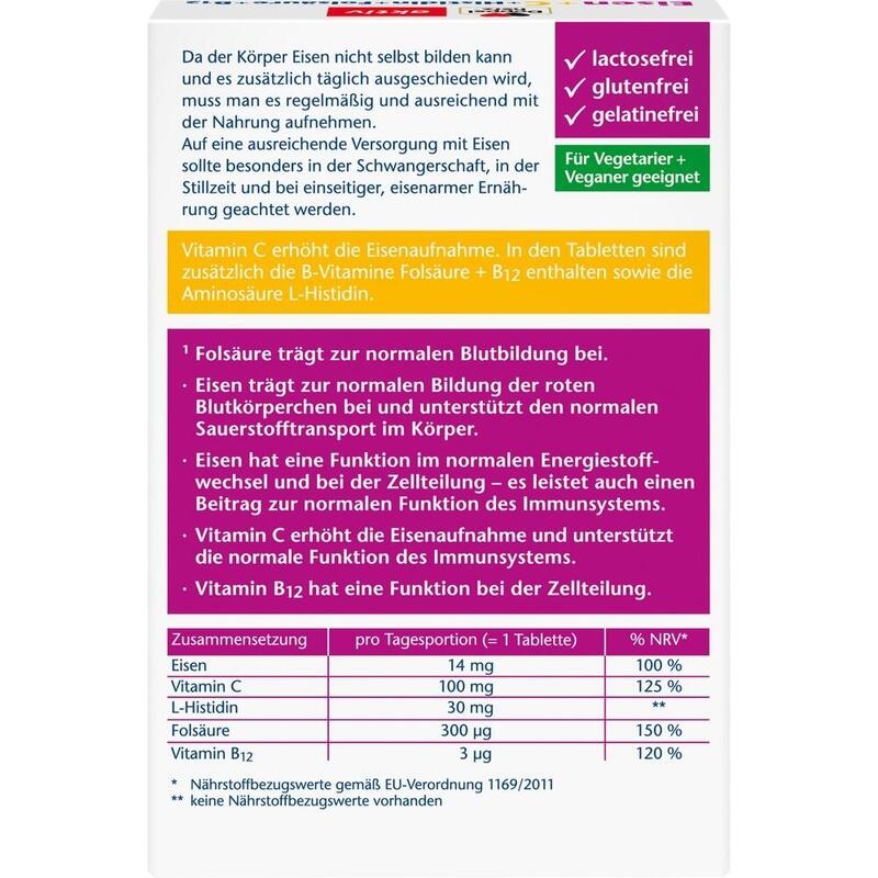 DOPPELHERZ Eisen+Vit.C+L-Histidin Tabletten
