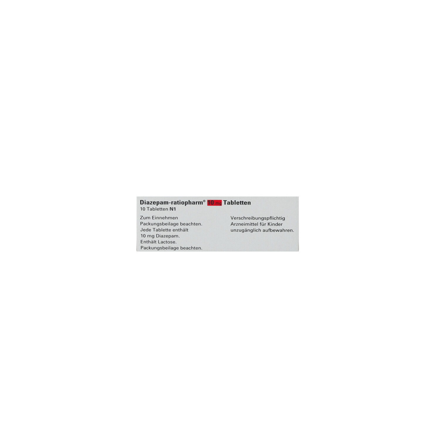 DIAZEPAM-ratiopharm 10 mg Tabletten