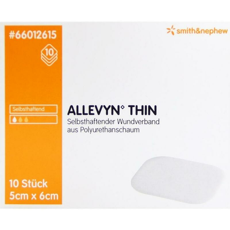 ALLEVYN Thin 5x6 cm dünne Wundauflage