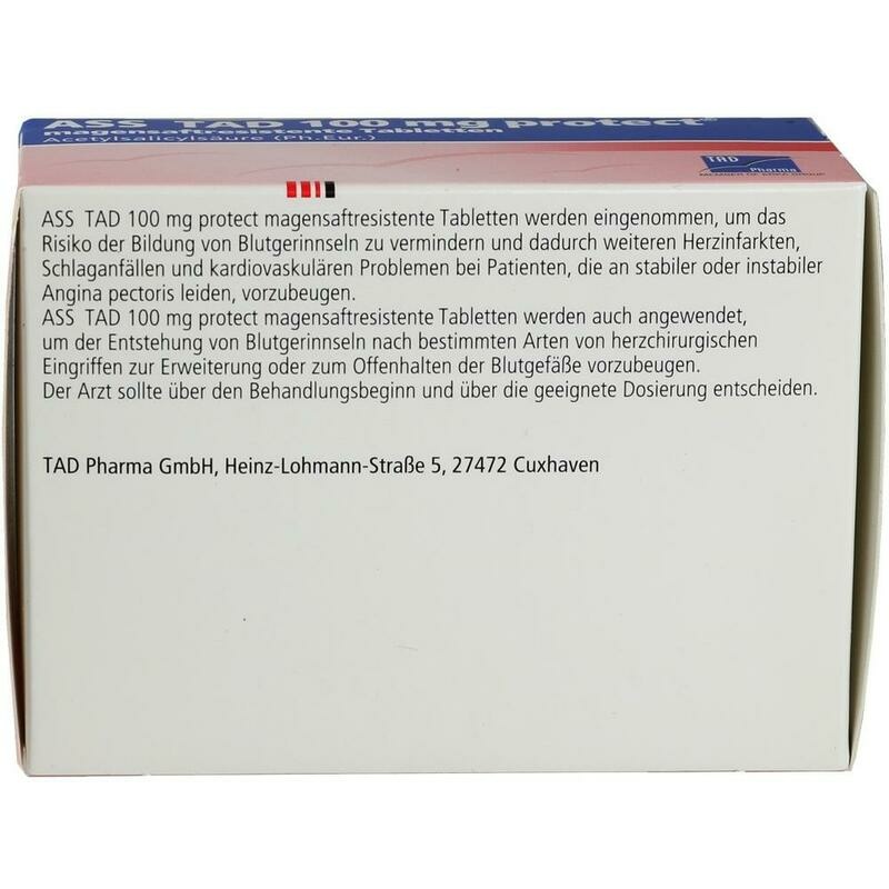 ASS TAD 100 mg protect magensaftres.Filmtabletten