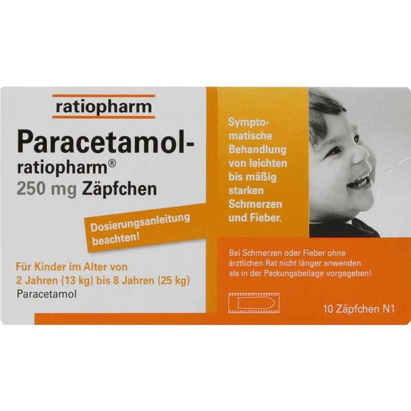 PARACETAMOL-ratiopharm 250 mg Zäpfchen