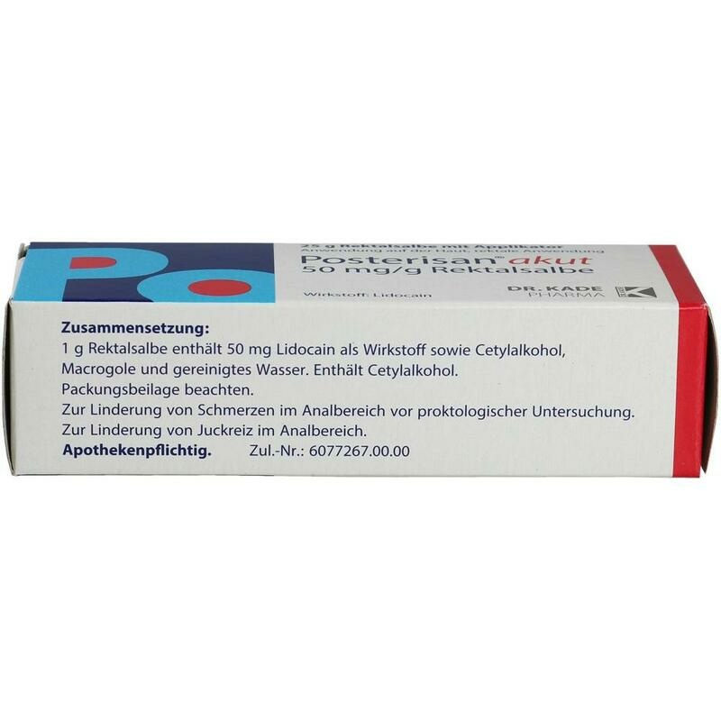 POSTERISAN akut 50 mg/g Rektalsalbe