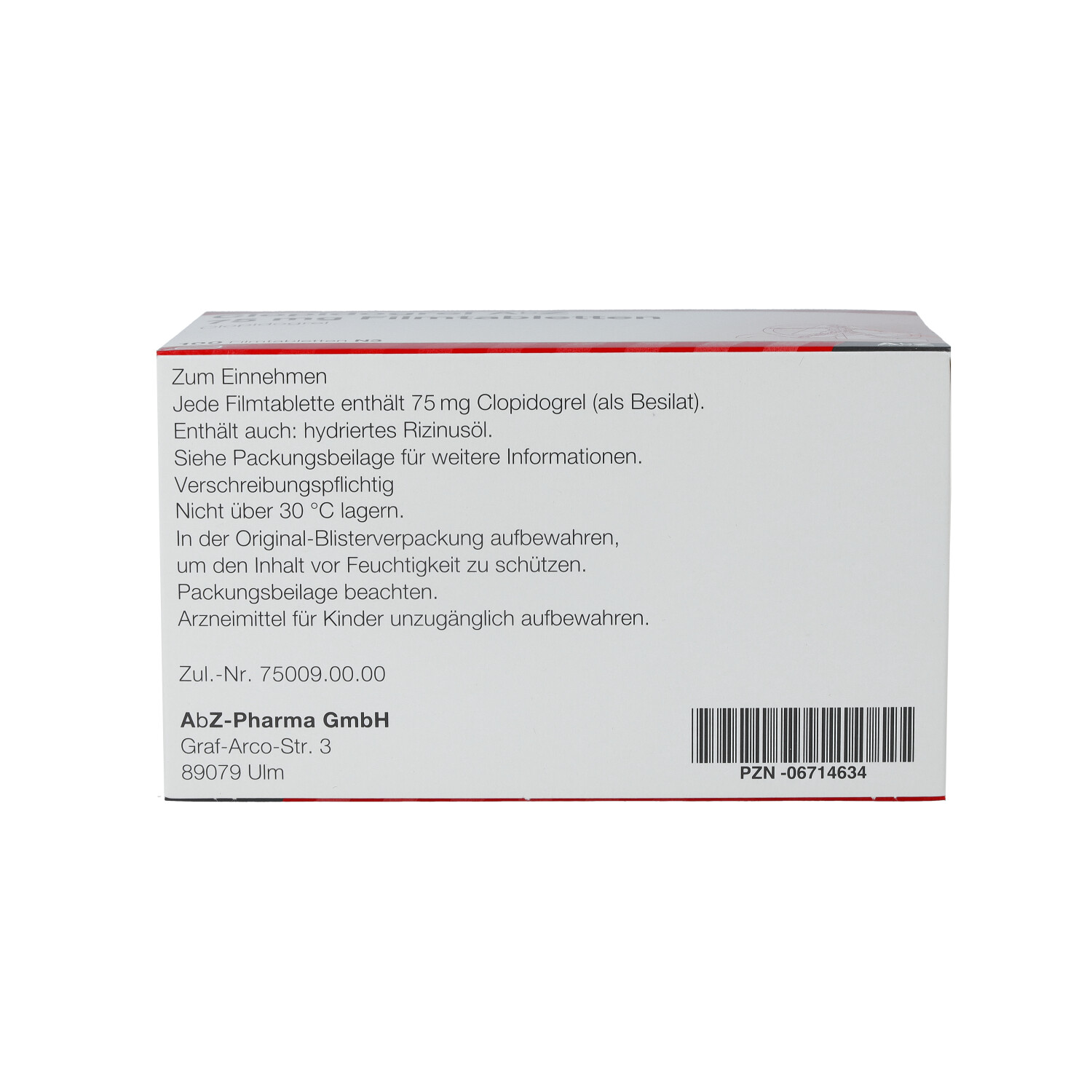 CLOPIDOGREL AbZ 75 mg Filmtabletten