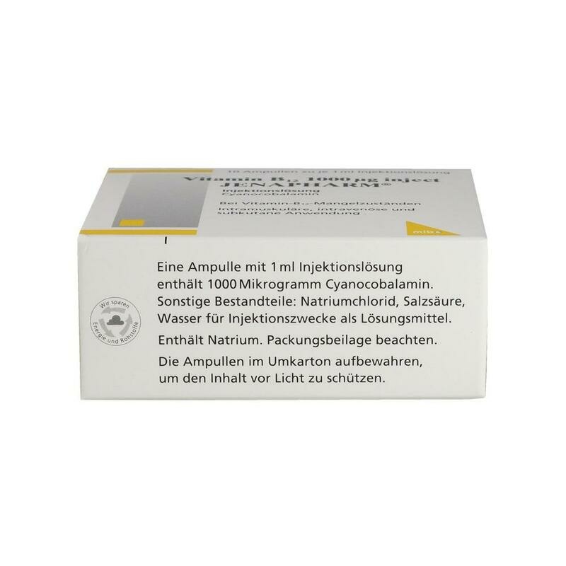 VITAMIN B12 1000 μg Inject Jenapharm Inj.-Lsg.Amp.