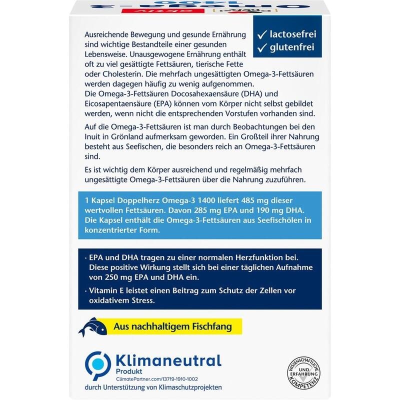 DOPPELHERZ Omega-3 1.400 Kapseln