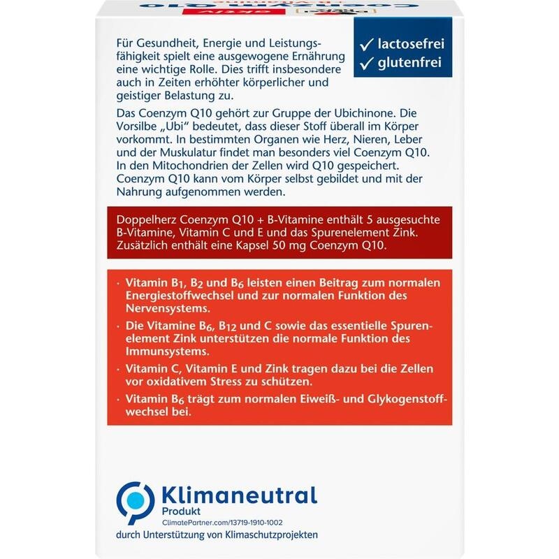 DOPPELHERZ Coenzym Q10+B Vitamine Kapseln