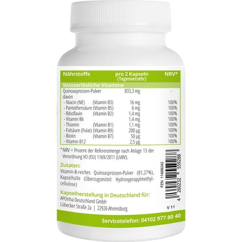 VITAMIN B KOMPLEX nat.aus Quinoasprossen-Extr.Kps.