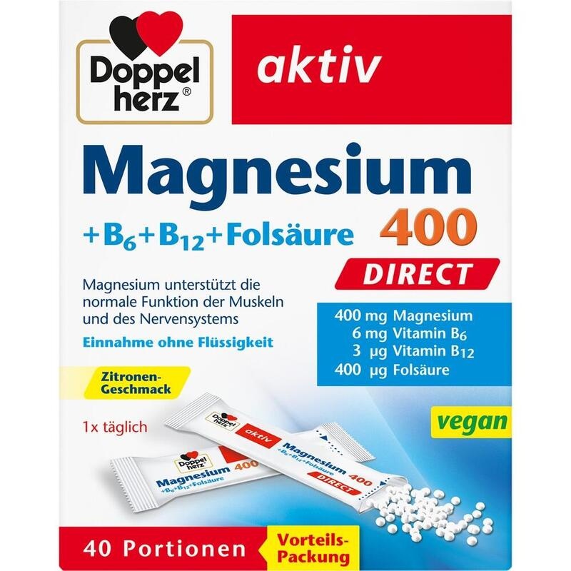 DOPPELHERZ Magnesium+B Vitamine DIRECT Pellets