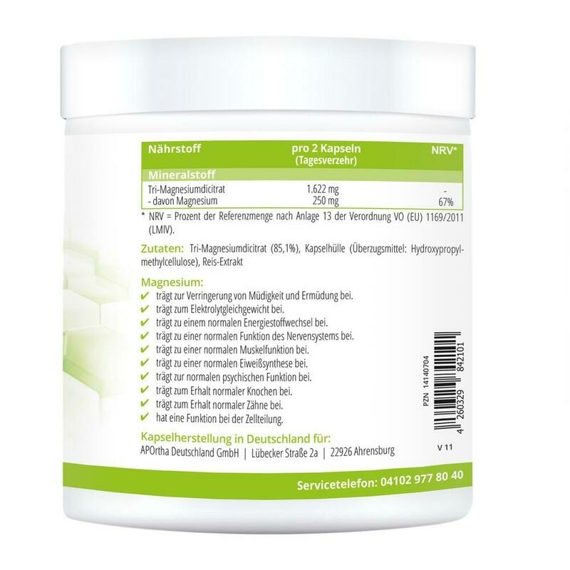 MAGNESIUMCITRAT Tri-Magnesiumdicitrat vegan Kaps.