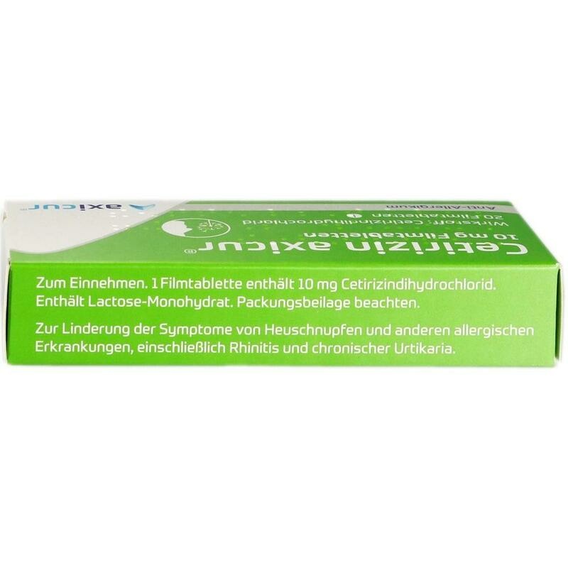 CETIRIZIN axicur 10 mg Filmtabletten