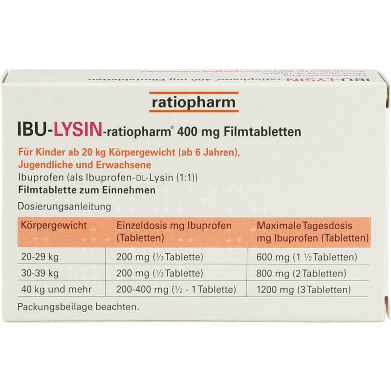 IBU-LYSIN-ratiopharm 400 mg Filmtabletten