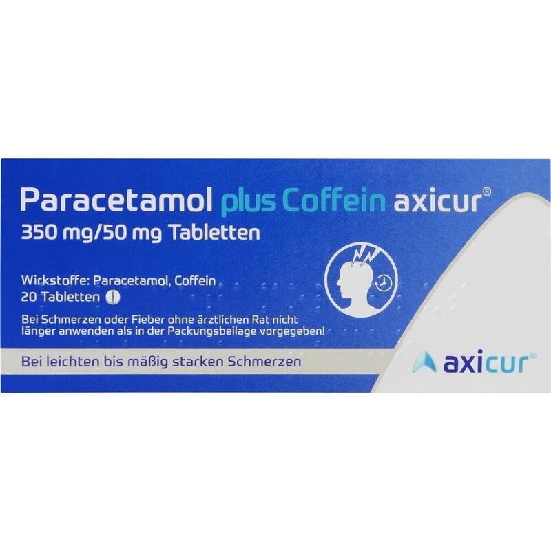 PARACETAMOL plus Coffein axicur 350 mg/50 mg Tabl.
