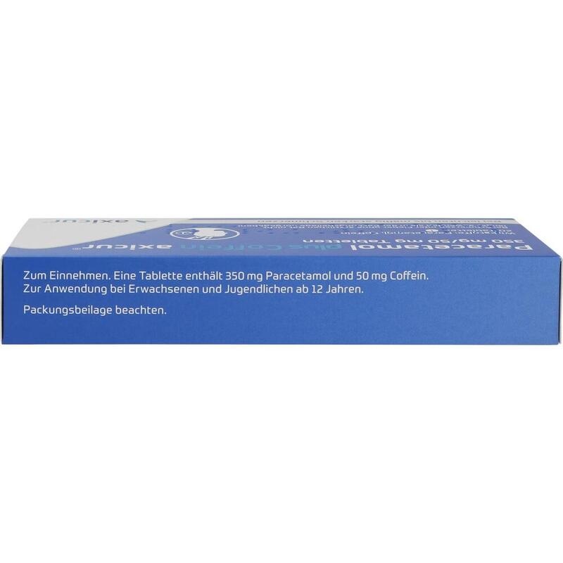 PARACETAMOL plus Coffein axicur 350 mg/50 mg Tabl.