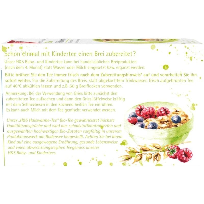 H&S Bio Halswärme-Tee Baby- und Kindertee Fbtl.
