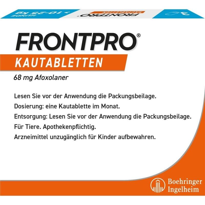 FRONTPRO 68 mg Kautabletten f.Hunde >10-25 kg