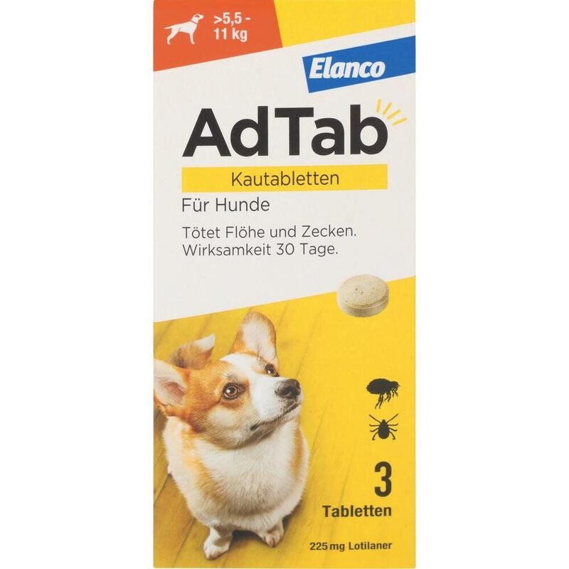 ADTAB 225 mg Kautabletten für Hunde >5,5-11 kg