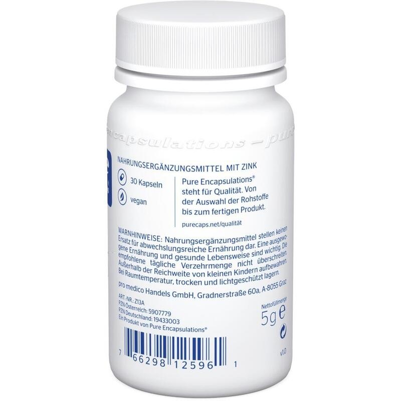 PURE ENCAPSULATIONS Zink 15 Zinkpicolinat Kapseln